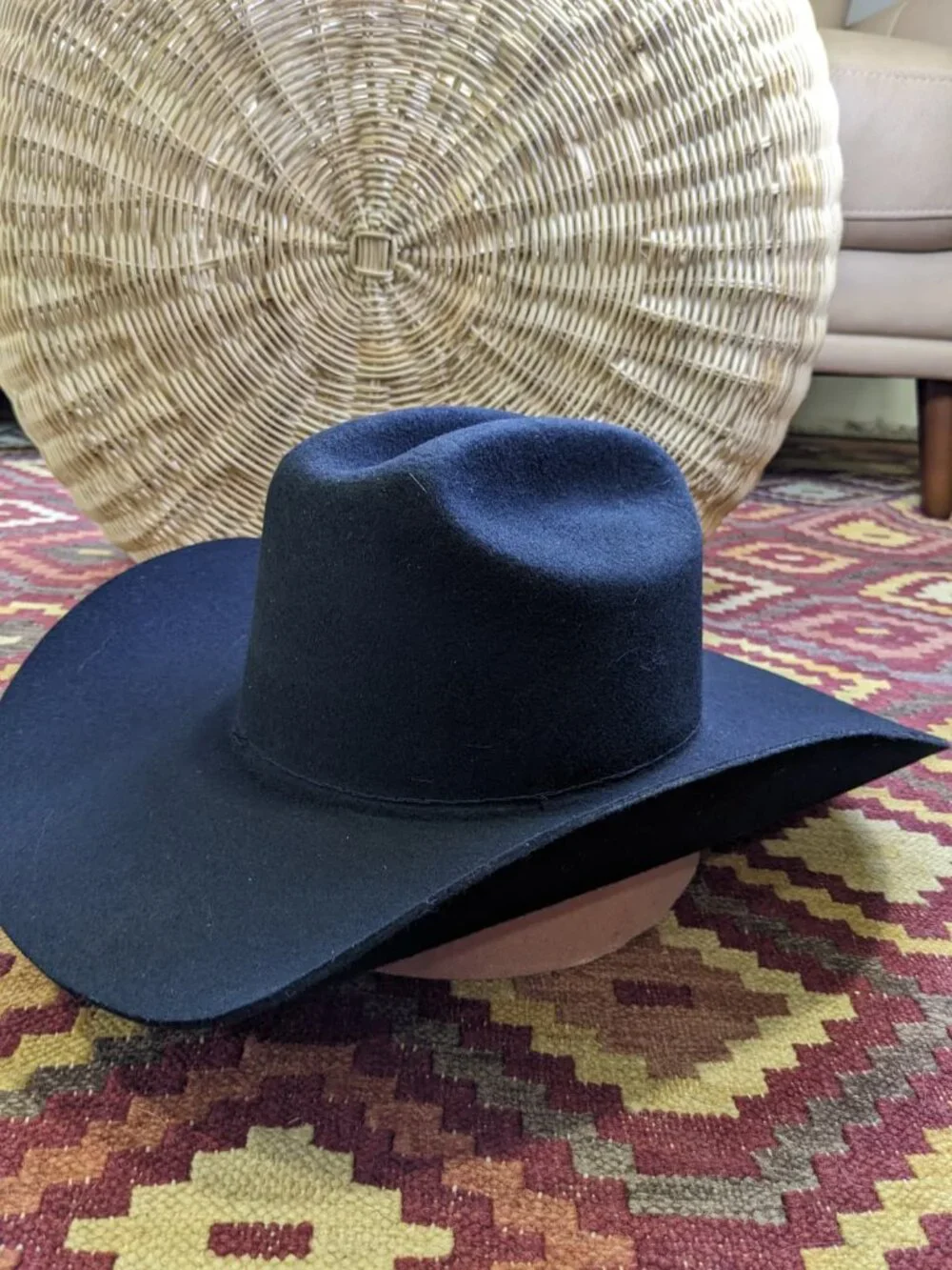 Stetson 3X Black Wool Cowboy Hat - Oak Ridge 7 5/8